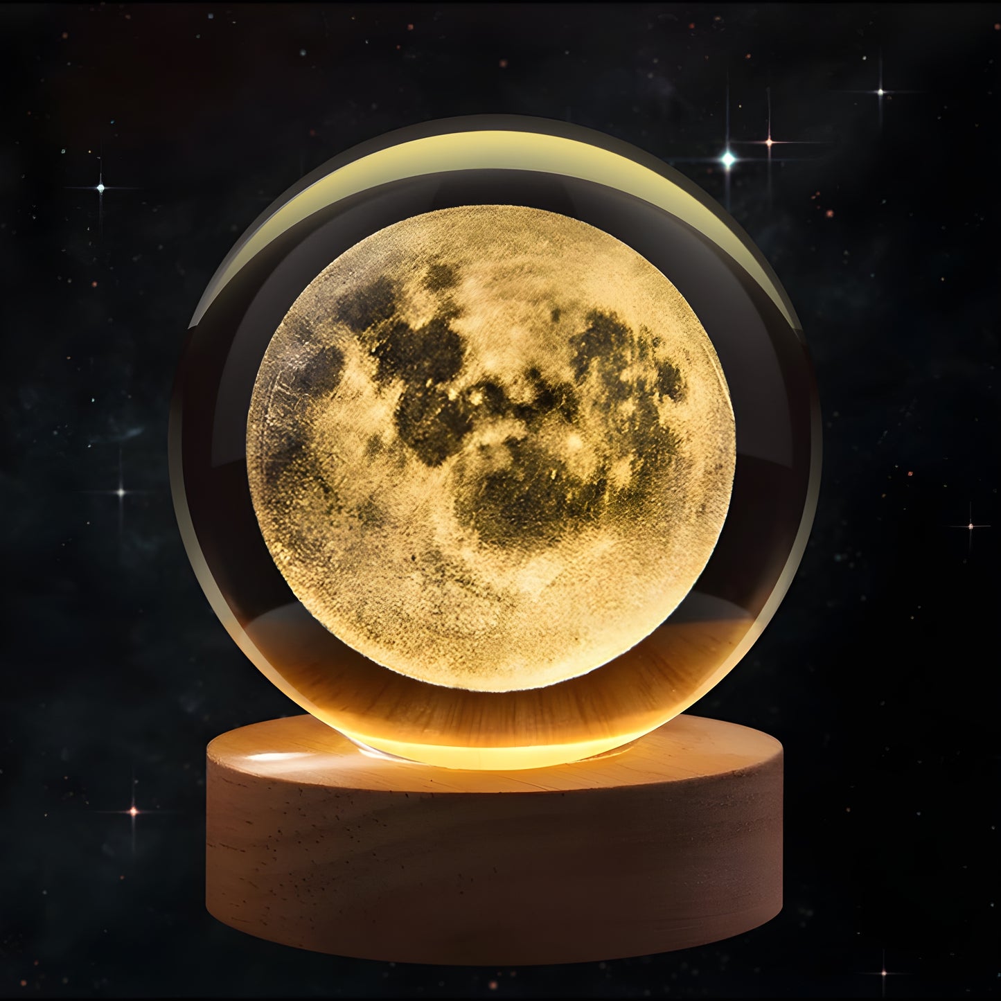 Lumora | Lámpara Lunar de Cristal