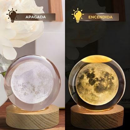 Lumora | Lámpara Lunar de Cristal